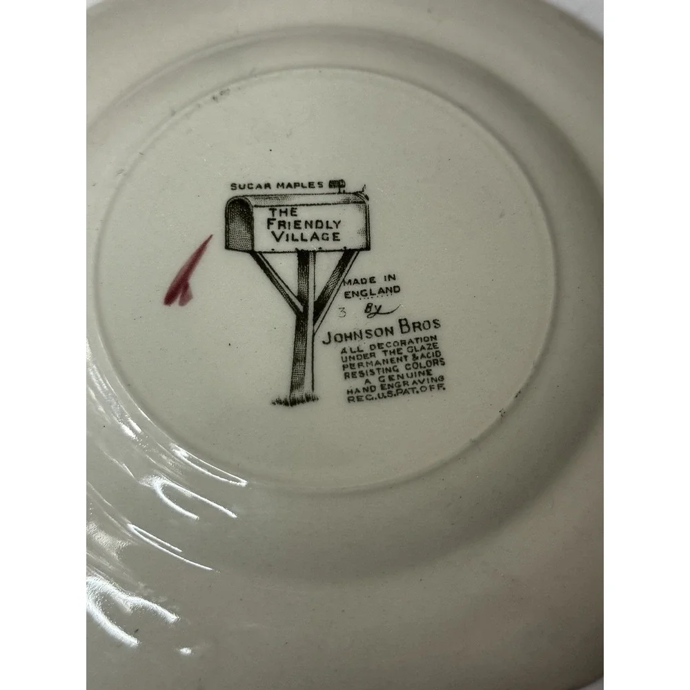 6~Johnson Bros.‎ Friendly Village Bread & Butter/Dessert Plate Sugar Maples